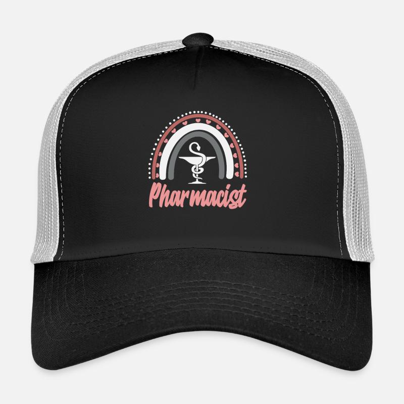 Boho Rainbow Pharmacien Technicien en pharmacie Casquette trucker 