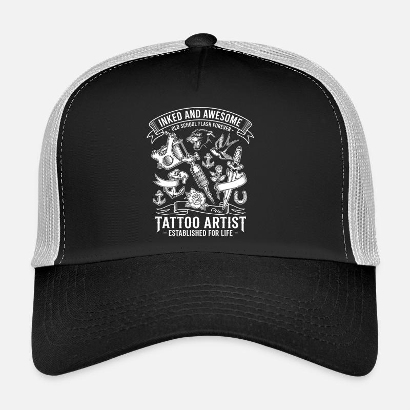 Motif de tatoueur à l’ancienne Casquette trucker 