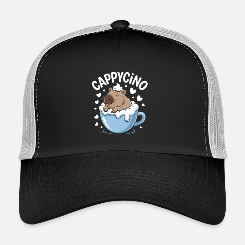 CAPPYCINO Drôle de dicton au café de capybara pour Casquette trucker 