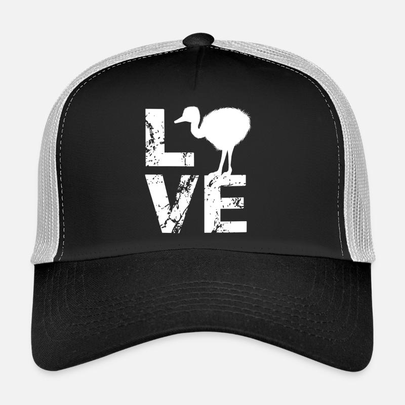 Nandu, Straußenkopf, Emu, Strauß Trucker Cap