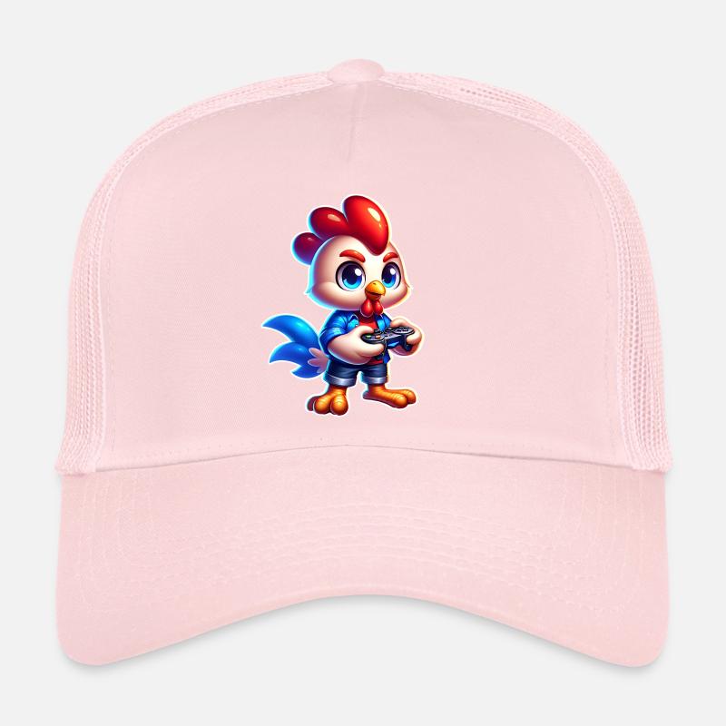 Gaming Huhn mit Controller Trucker Cap