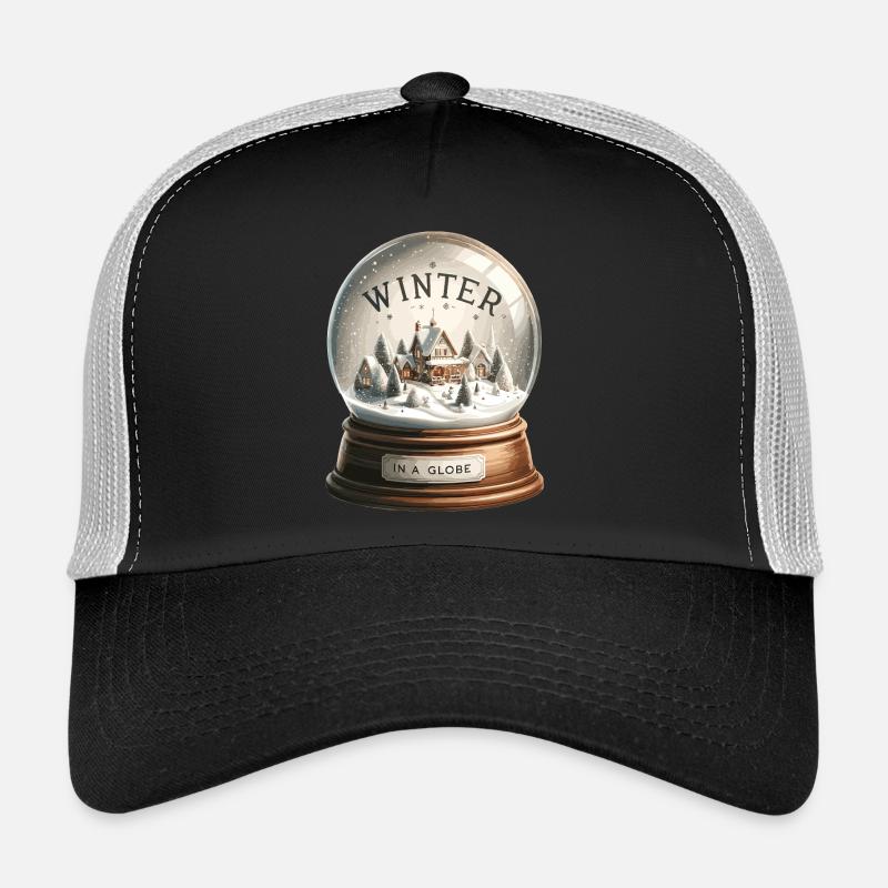 Winter Magic Snow Globe Village Trucker Cap