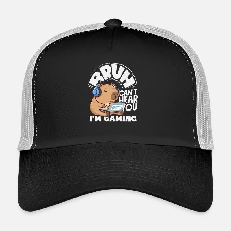 Frérot, je ne t’entends pas jouer au capybara mignon Casquette trucker 