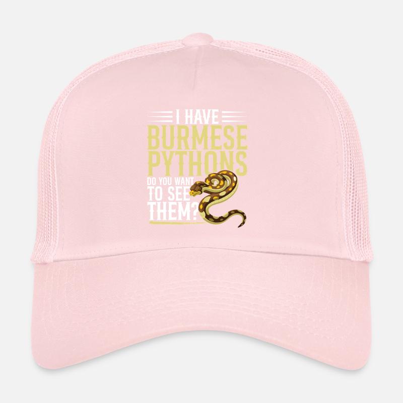 Burmese Python Hde Snake Stuffed Animal Reptile Trucker Cap