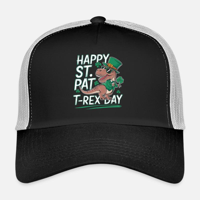 Chapeau de T-Rex de Saint-Patrick Casquette trucker 