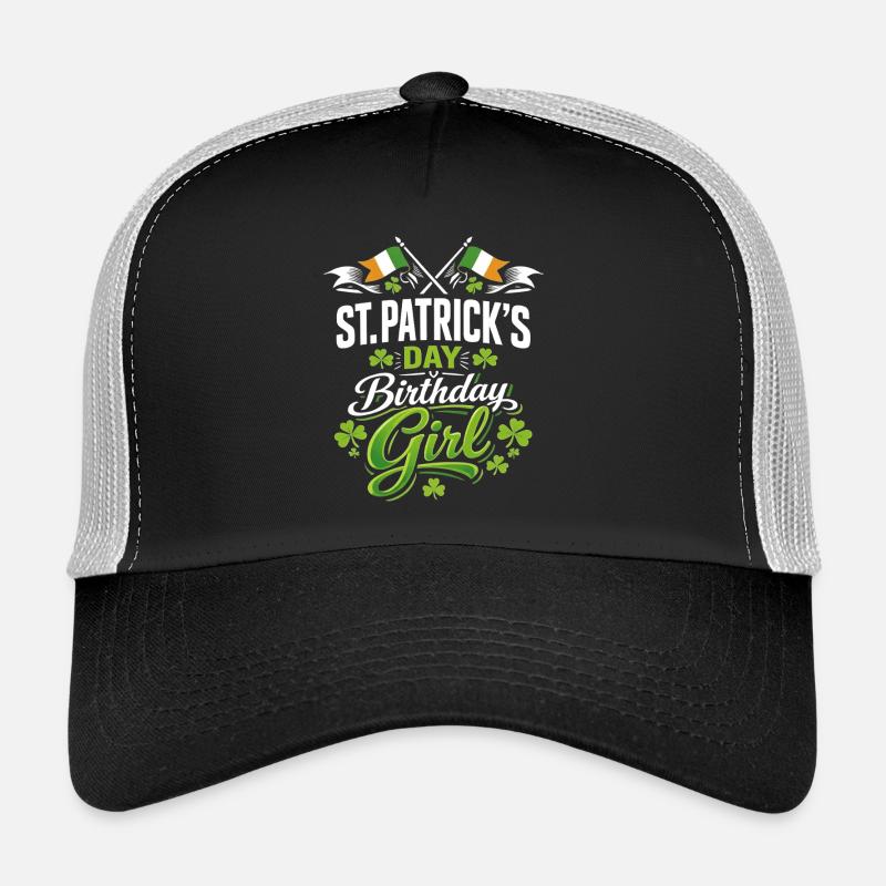 St. Patricks Day Geburtstagsmädchen Clover Irish March Trucker Cap