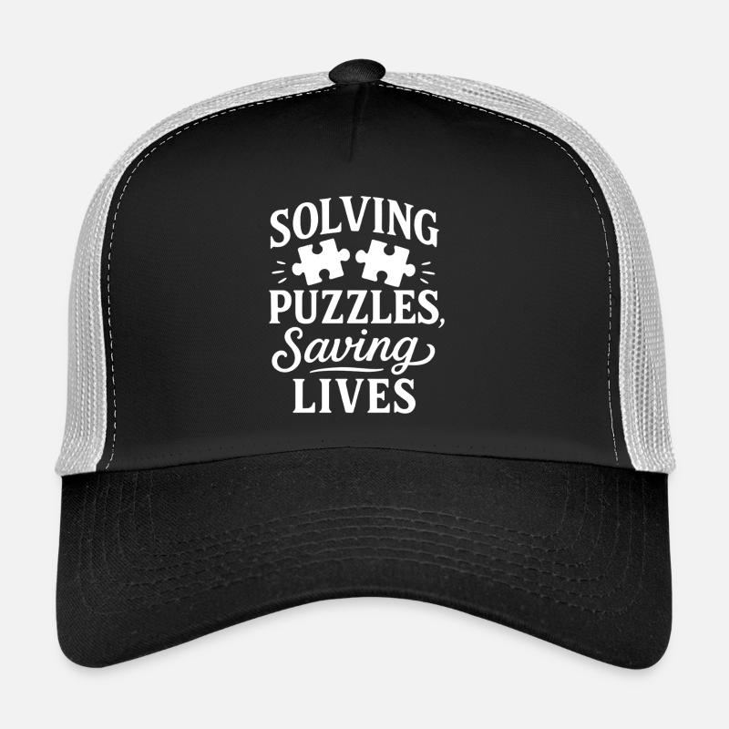 Forensic Nurse Practitioner Puzzles Saving Lives Trucker Cap
