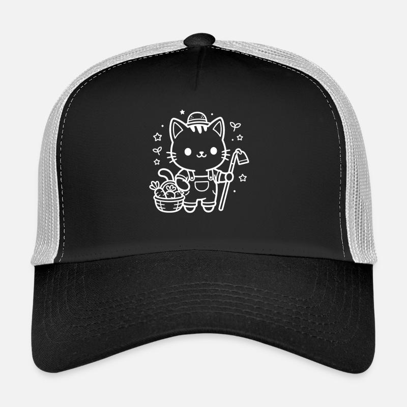 Fermier Kawaii Cat Casquette trucker 