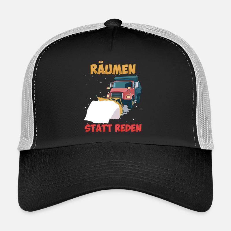 Winter service CLEARING INSTEAD OF TALKING Funny things Trucker Cap