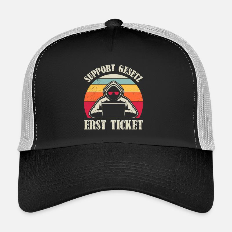 Computer Science Coder SUPPORT GESETZ ERST TICKET Trucker Cap