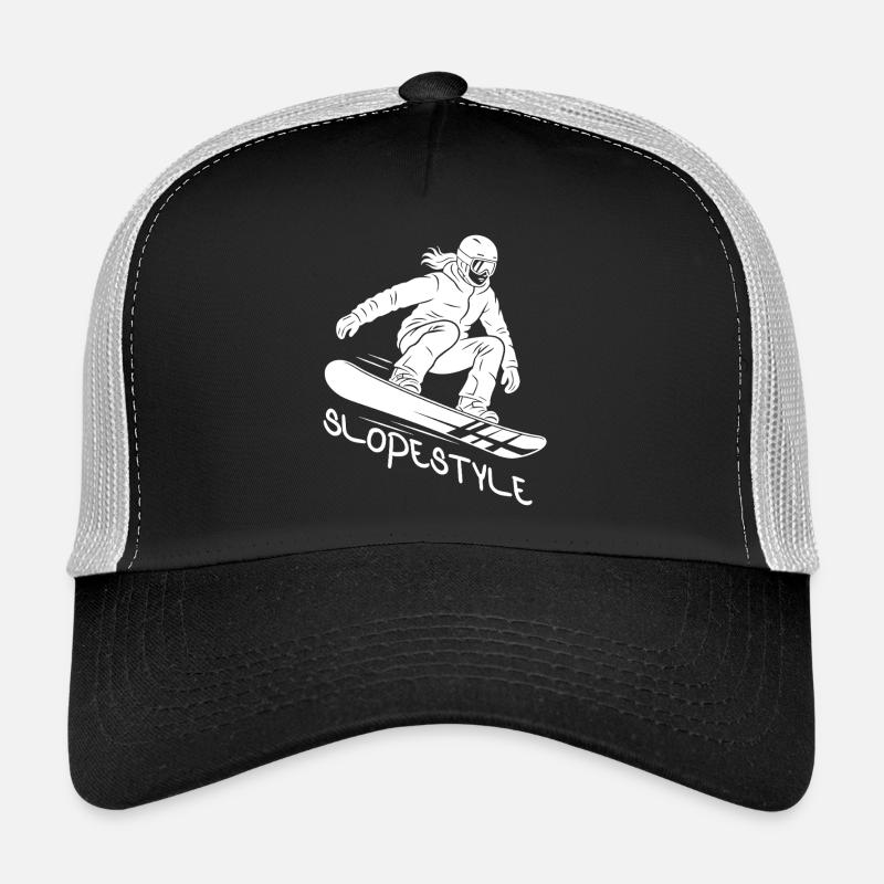Cadeau d’action de snowboard Slopestyle Casquette trucker 