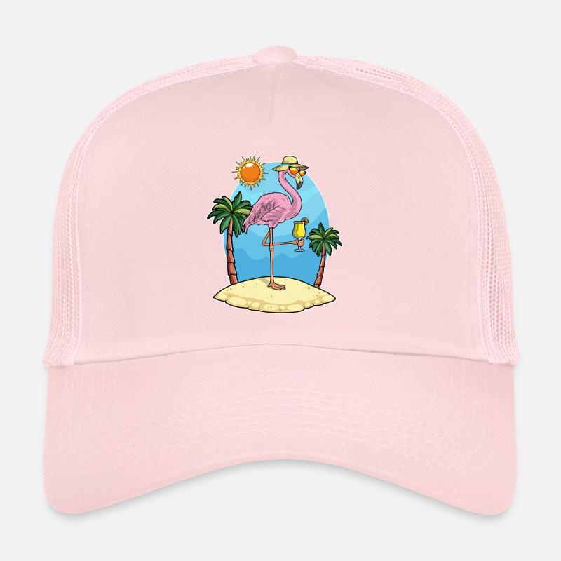 Flamingo Strand Sonnenbrille Sommer Trucker Cap