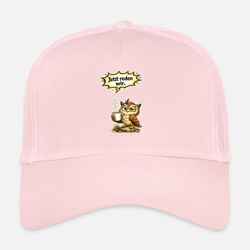Eule lustiger Spruch Kaffee Geschenk Trucker Cap