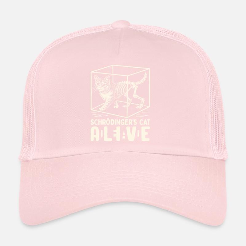 Le chat de Schrödinger vivant et mort Casquette trucker 