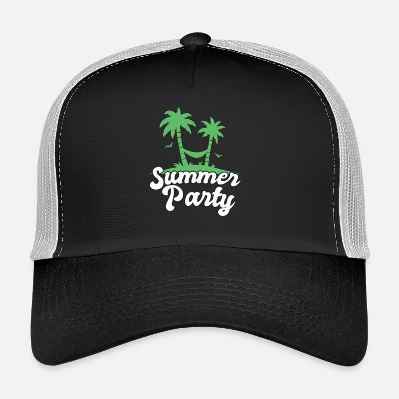 Summer Party Palm Tree Design Trucker Cap