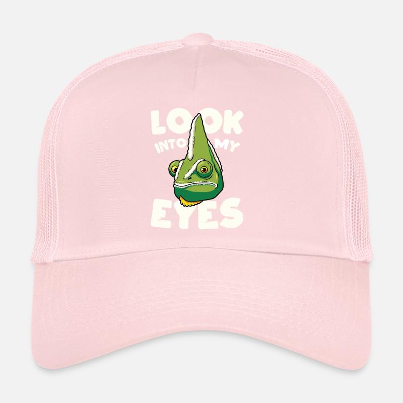 Regarde-moi dans les yeux, design caméléon drôle Casquette trucker 