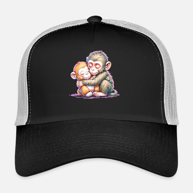 Umarmendes Affen-Duo Trucker Cap