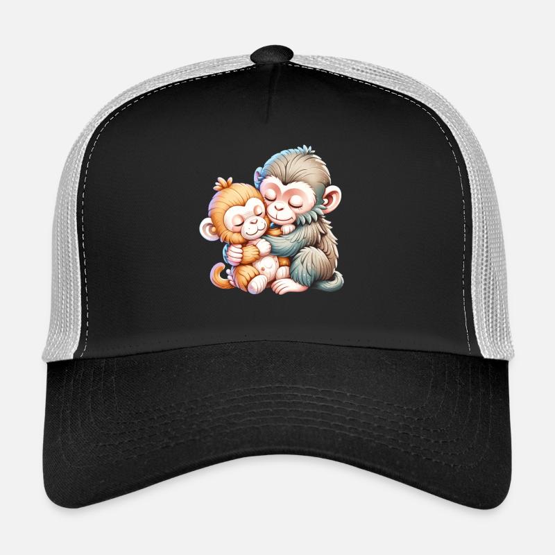 Hugging Monkey Duo Trucker Cap