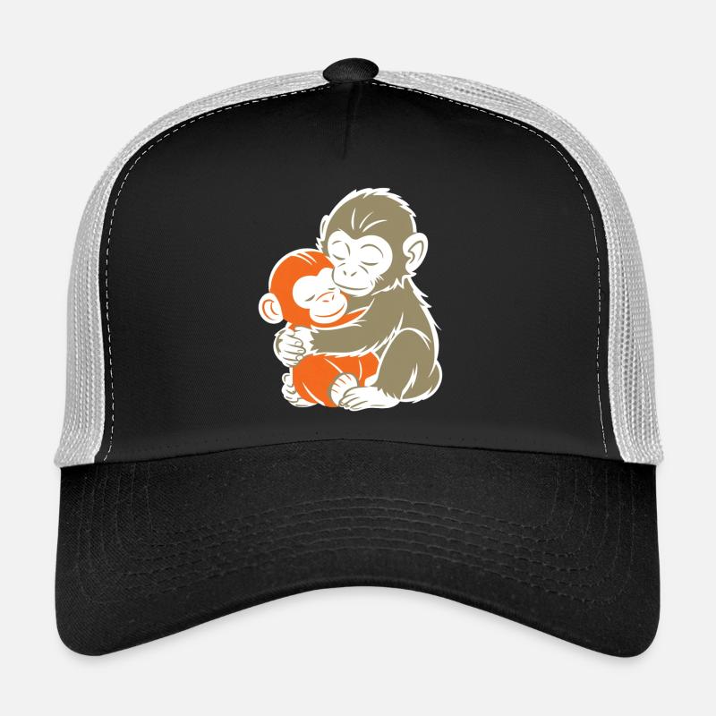 Hugging Monkey Duo Trucker Cap
