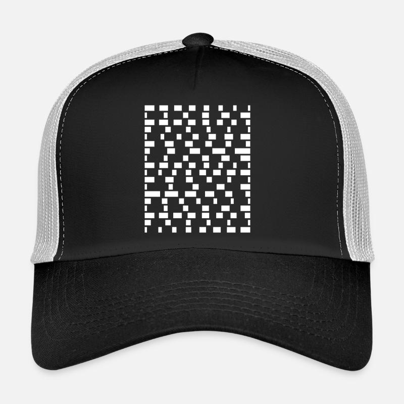 Grille de pixels monochrome Casquette trucker 