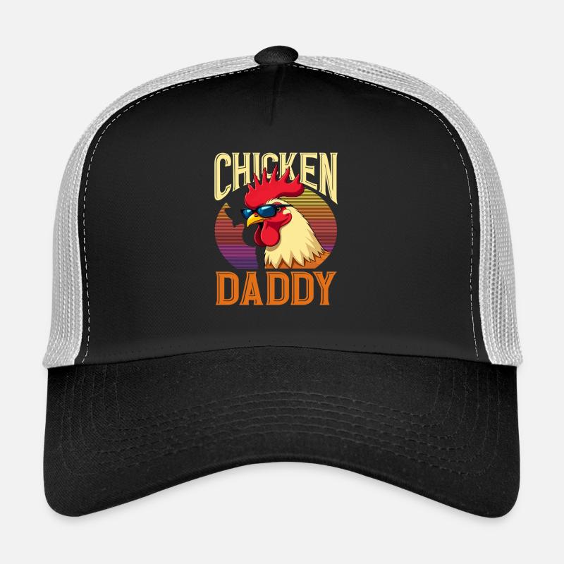 Chicken Daddy Cool Retro Dad Trucker Cap