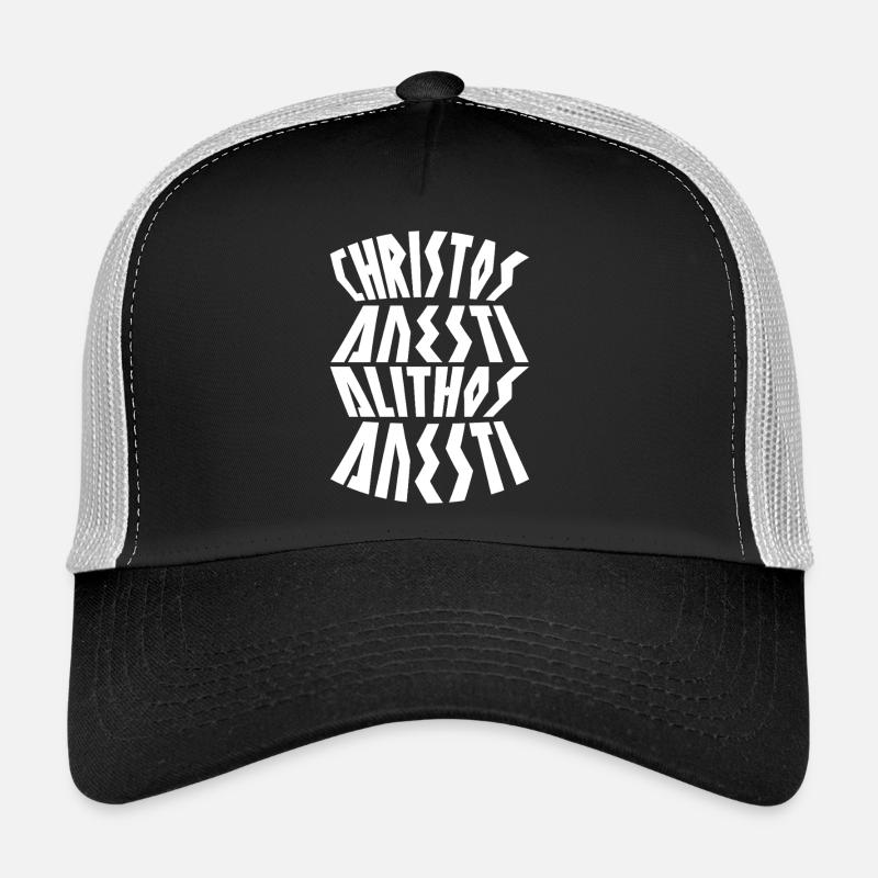 Christos Anesti Greek Easter Orthodox Easter Trucker Cap