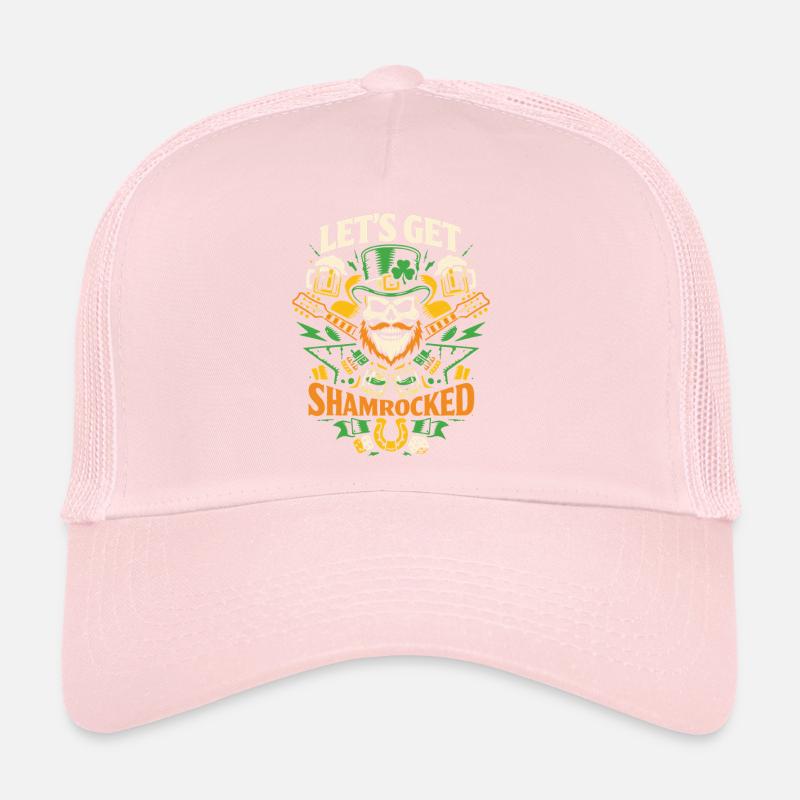 Let's Get Shamrocked | St Patrick Skull Party Trucker Cap