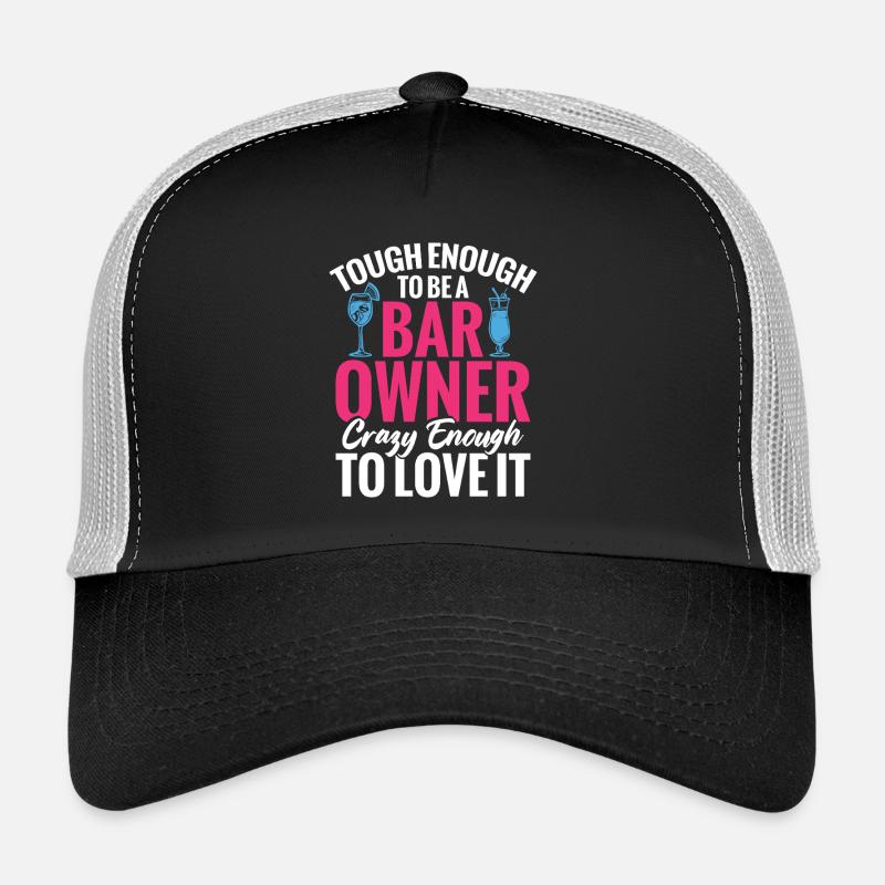 Propriétaire de bar Barmaid Verre à cocktail Serveuse Casquette trucker 