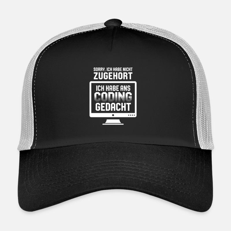 Coding thought instead of listening Trucker Cap