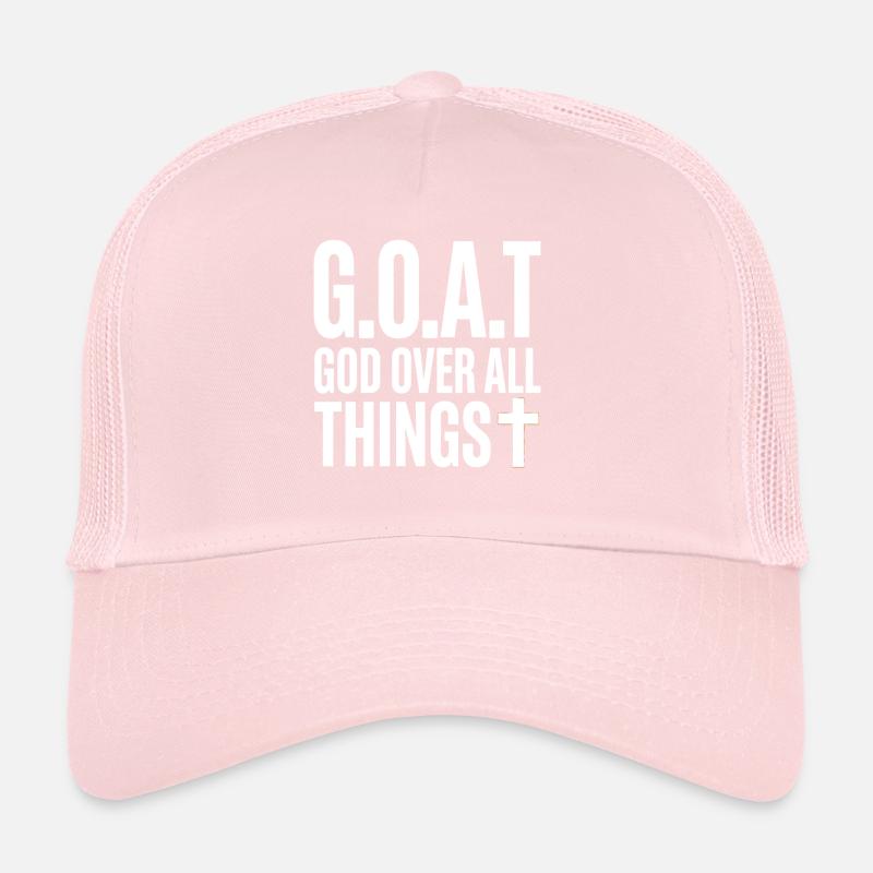 G.O.A.T God Over All Things Kreuz Trucker Cap