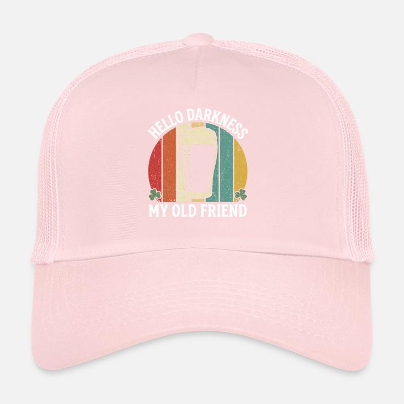 Hello Darkness My Old Friend Drinks Stout Beer Trucker Cap