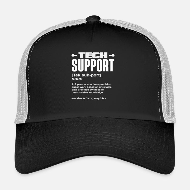 Funny Tech Support Definition Magician IT Trucker Cap