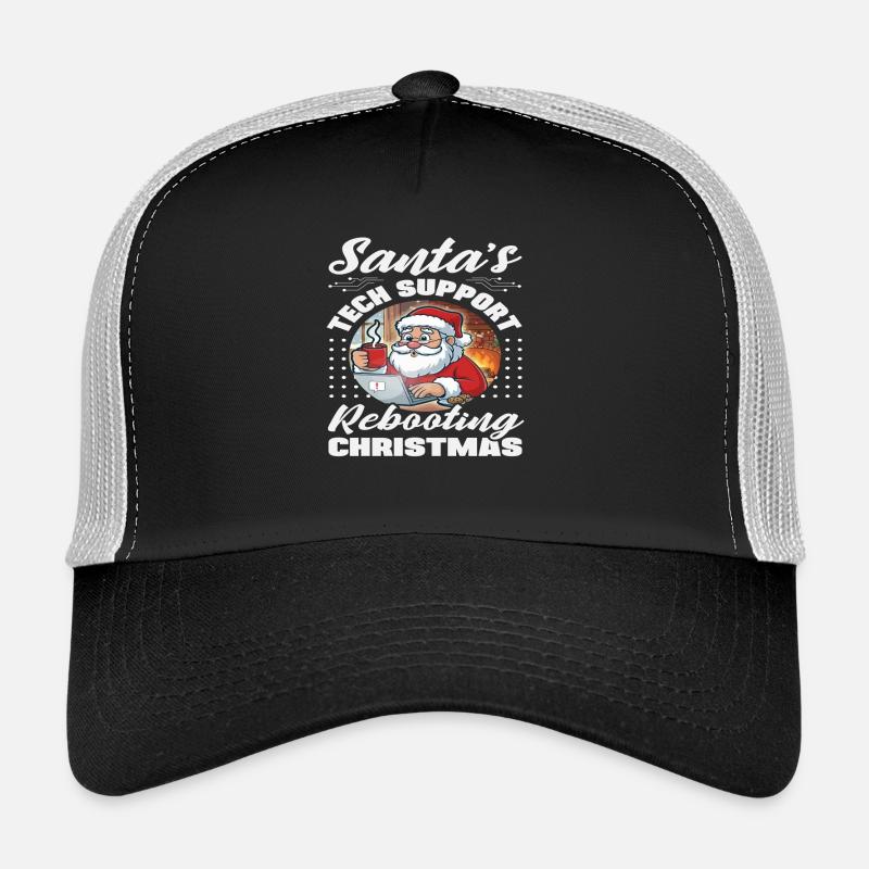 Santa Tech Support Christmas IT Trucker Cap