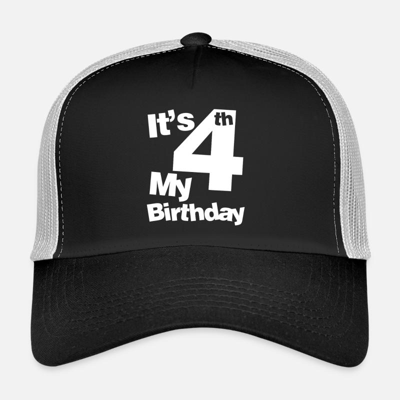 Graphisme en caractères gras pour son 4e anniversaire Casquette trucker 