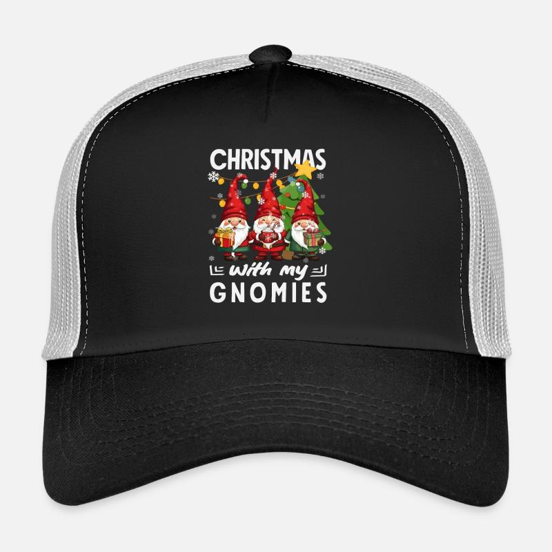 Noël avec mes gnomes Nains de Noël Casquette trucker 