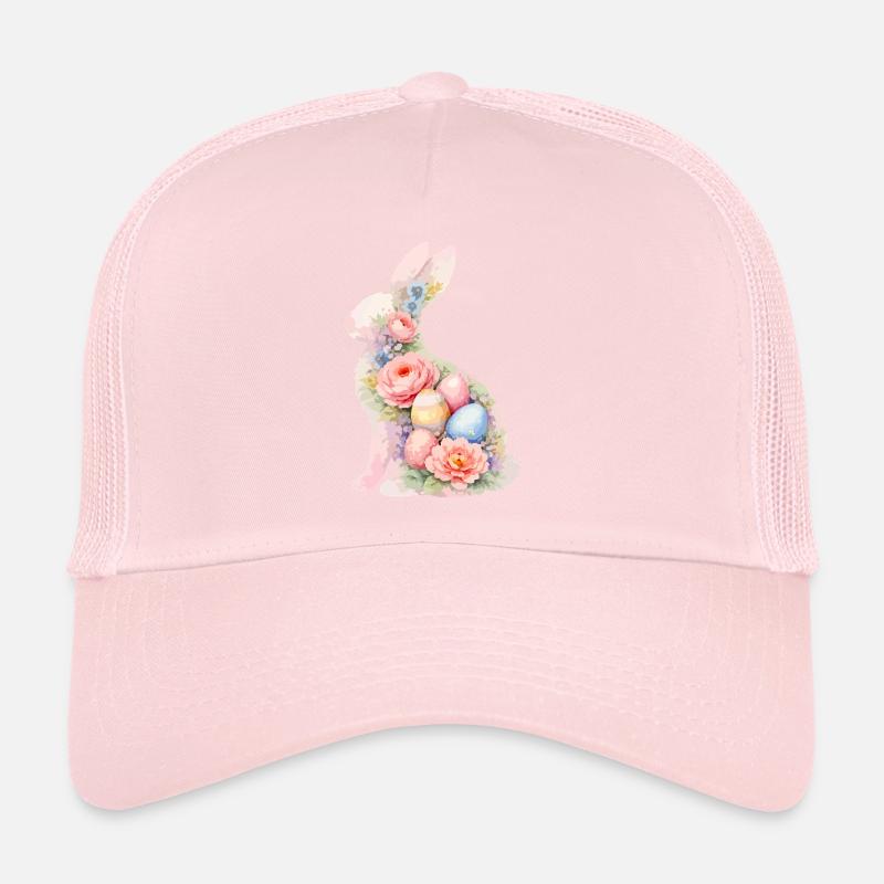 Aquarelle de Pâques du Lapin Casquette trucker 