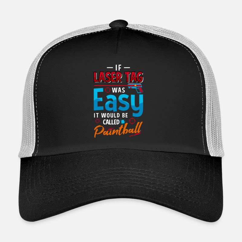 Laser Tag Easy Paintball Funny Gaming Design Trucker Cap