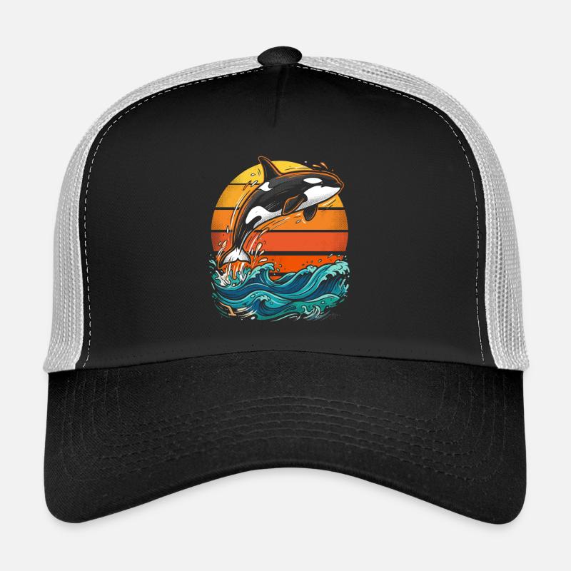 Orca at sunset Trucker Cap