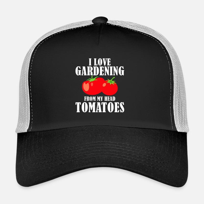 I Love Gardening Head Tomatoes  Trucker Cap