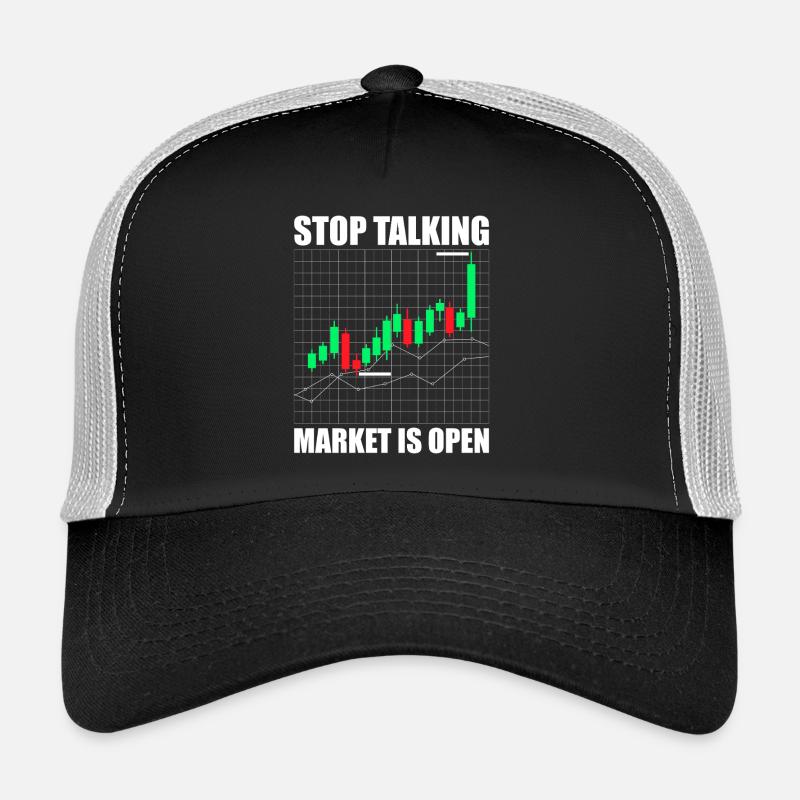 Stop talking Aktienmarkt Börse Trader Trucker Cap