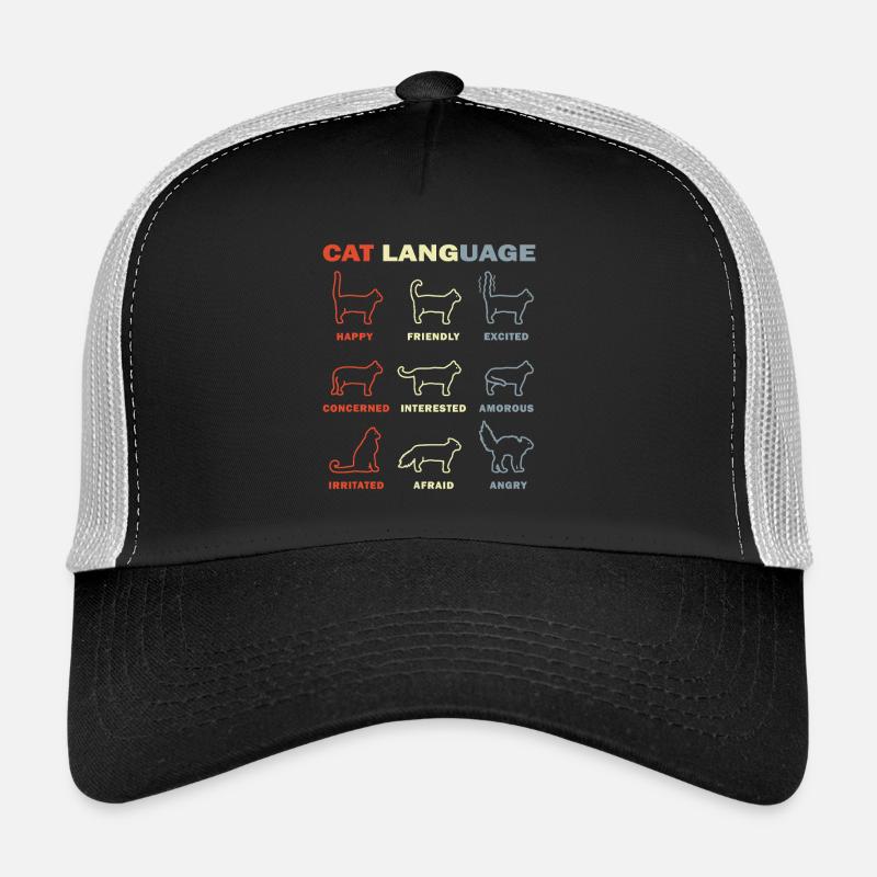 Katzensprachpalette: Bunte Katzenausdrücke Trucker Cap