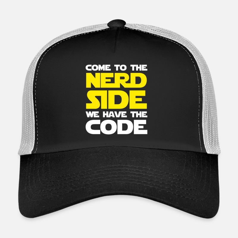 Côté nerd Rétro Jaune Typographie Typographie Art Casquette trucker 
