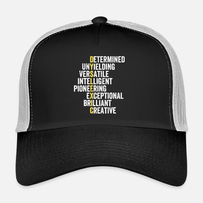 Pile d’adjectifs d’accent jaune Casquette trucker 
