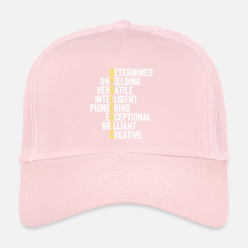 Pile d’adjectifs d’accent jaune Casquette trucker 