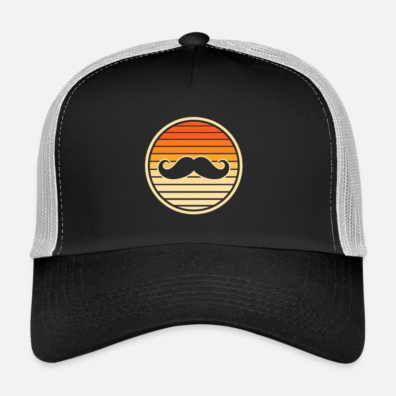 Retro trendiger Schnurrbart Sunset Hipster Trucker Cap