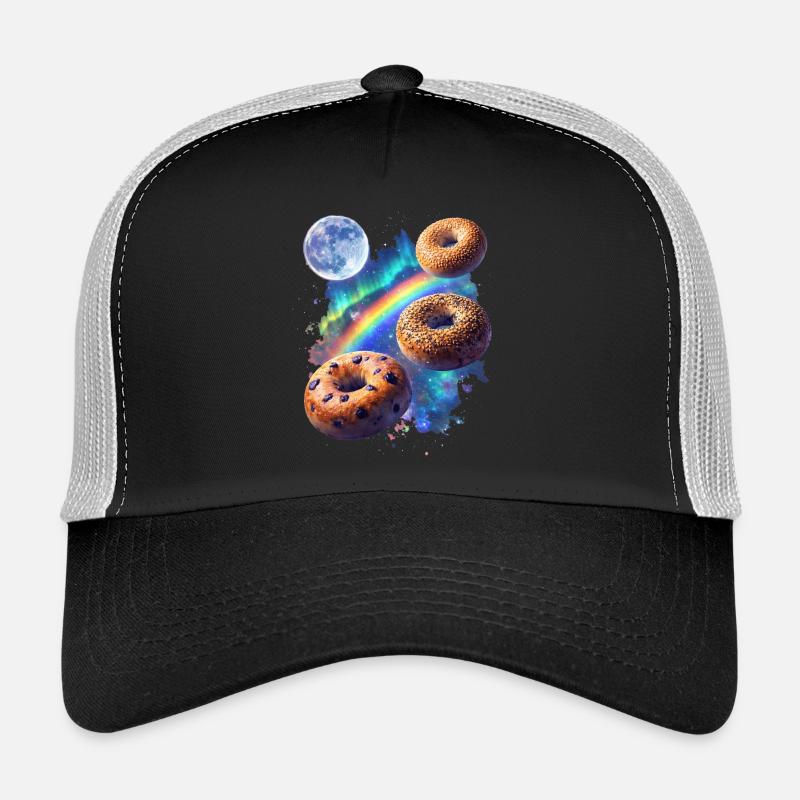 Cosmic donuts over rainbow space Trucker Cap
