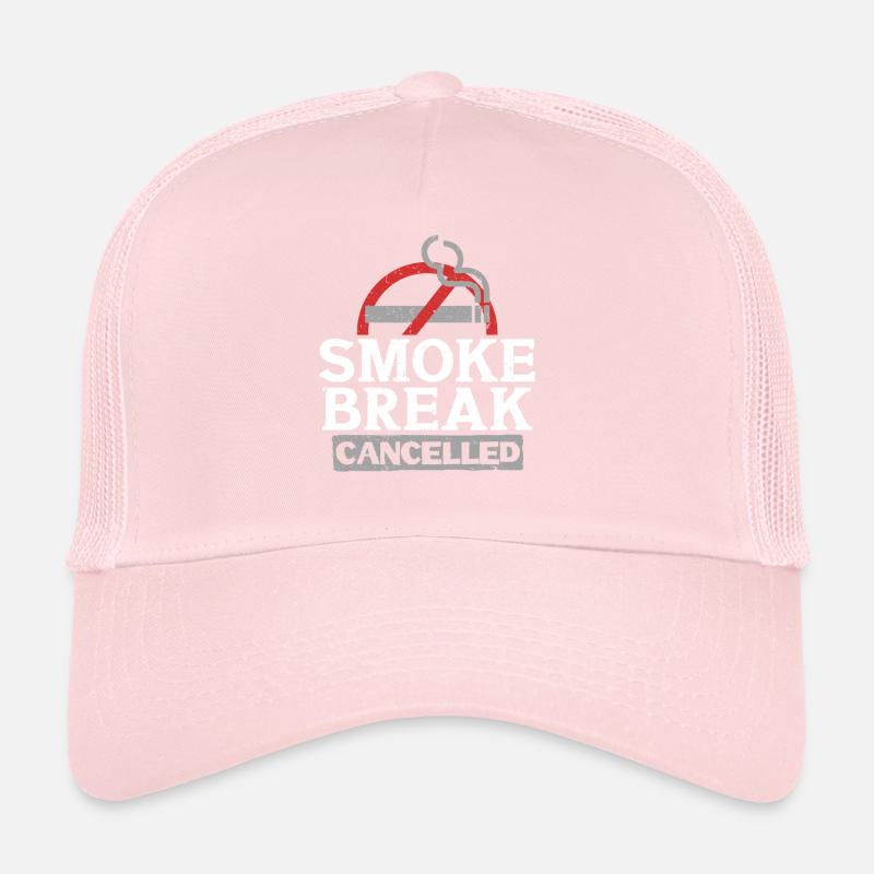 Non-smoking Ex Smoking Smoke Break Cancelled Trucker Cap