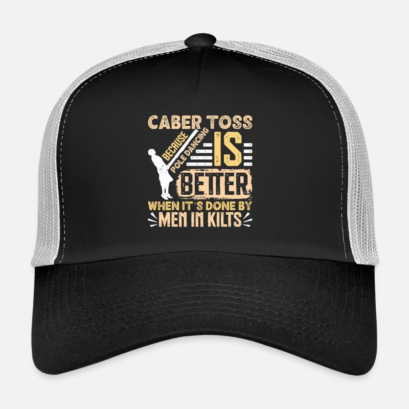  Caber Toss Pole Dancing Scottish Highland Trucker Cap