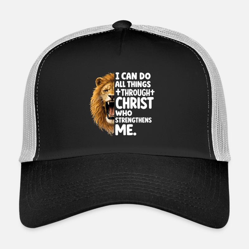 Lion de la Force par le Christ Casquette trucker 