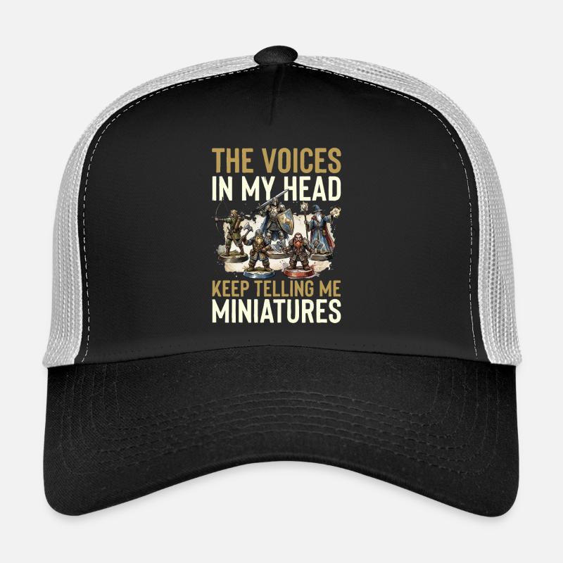 Voix dans les figurines de la tête Casquette trucker 